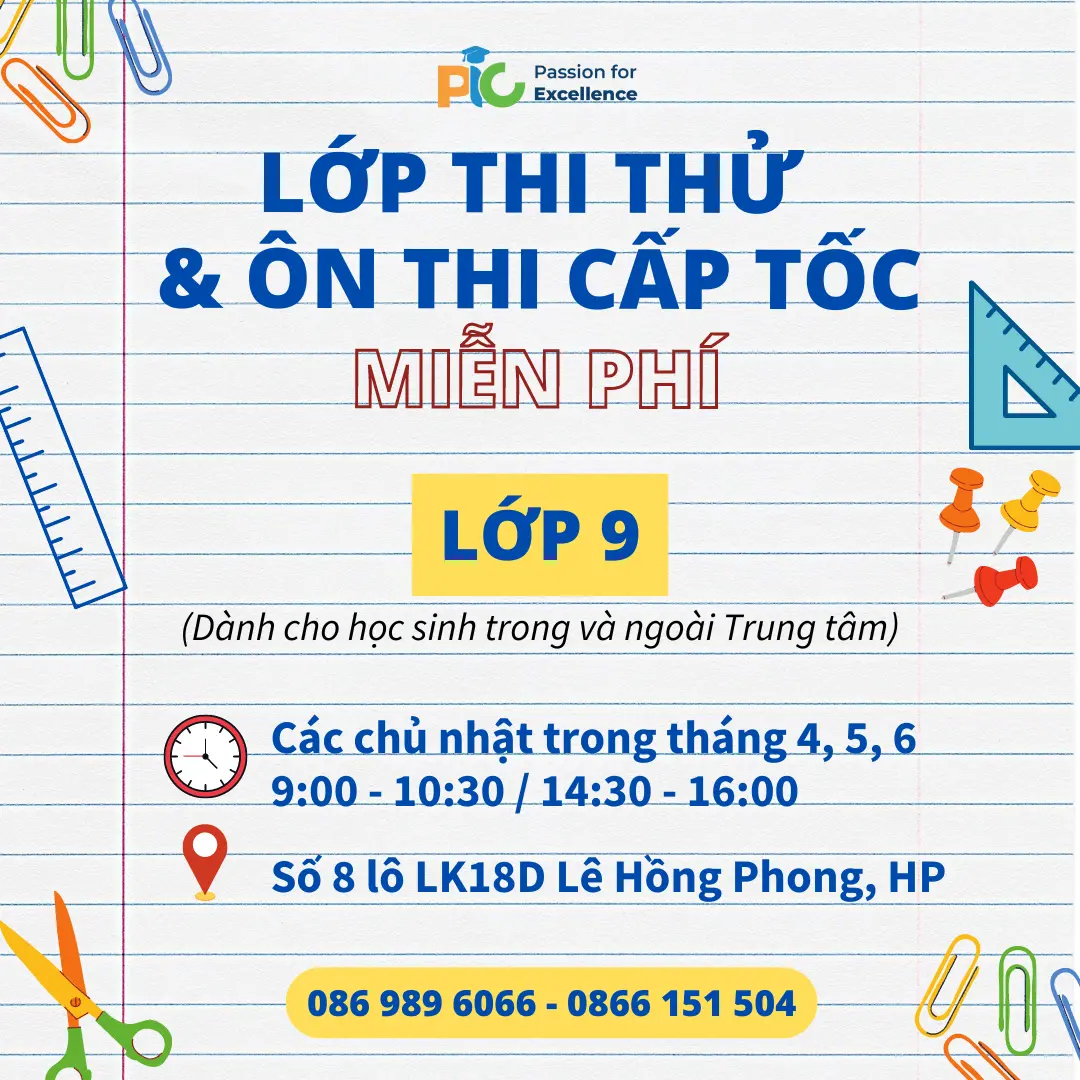 LỚP THI THỬ VÀ ÔN THI CẤP TỐC